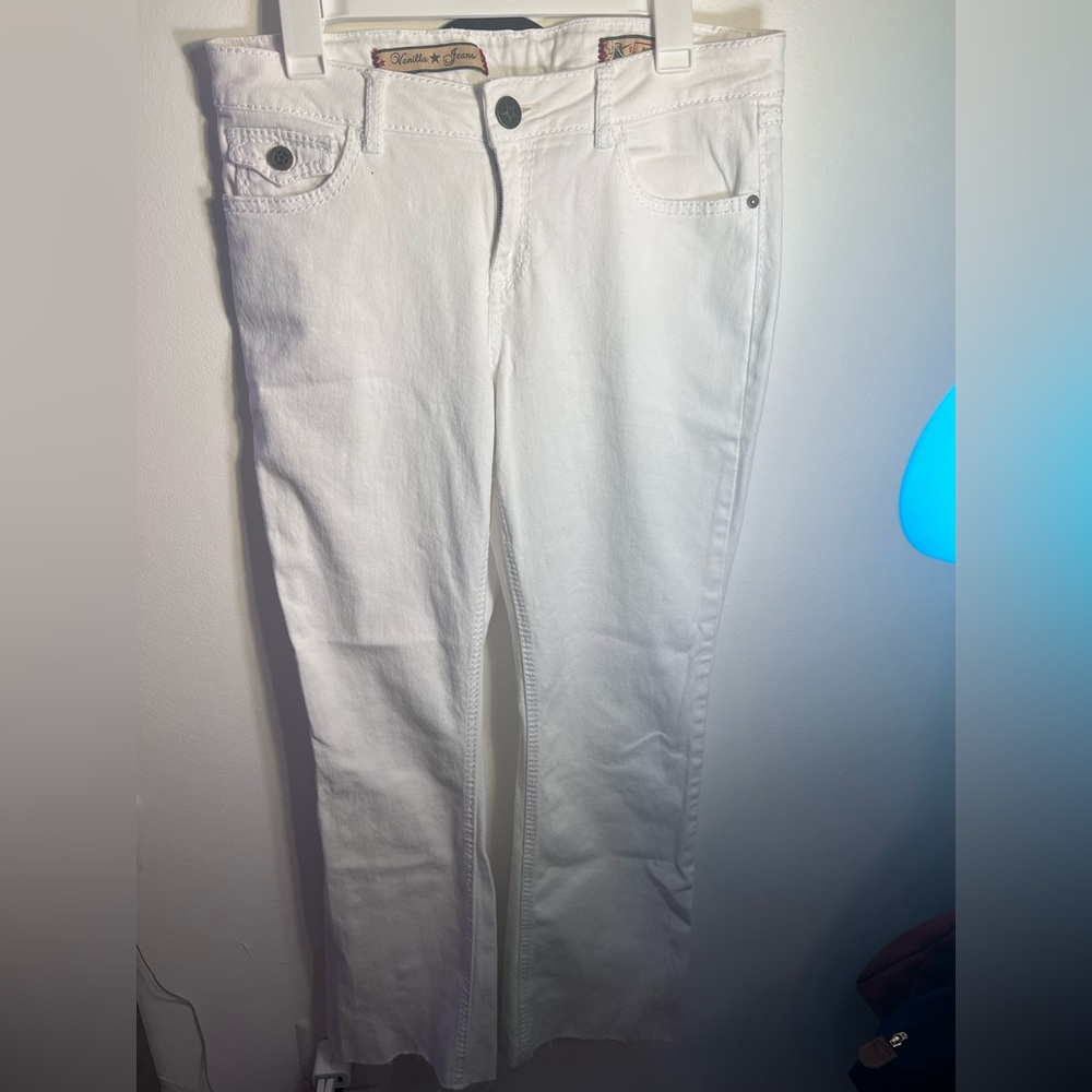 White Bootcut Jeans